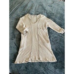 Zara Star Wars Ivory Gauzy Gauze Crinkle long sleeve‎ dress